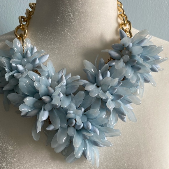 Women's Statement Necklace Bib in blue sky